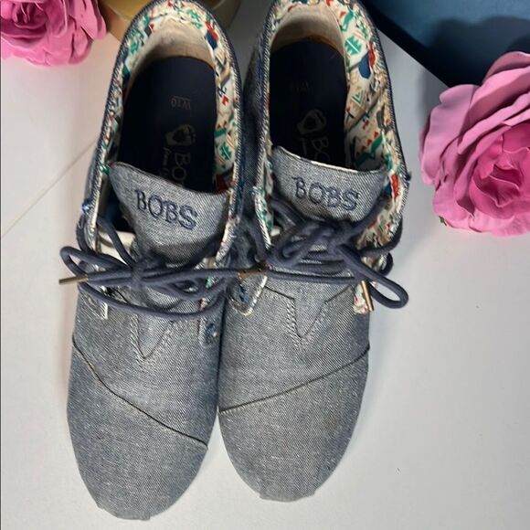 Cute Lace Up Denim Wedge Heel Chucka Booties from Bob's by Sketchers Womens 10 - Picture 3 of 10